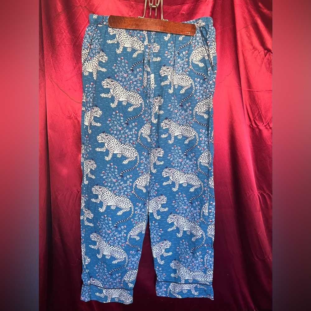 Printfresh Blue and White Bagheera Leopard Pants